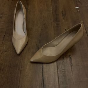 ASOS Nude Patent Leather Pump Heels. 
Lightly worn